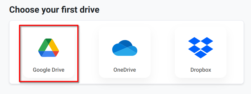 Google Drive button